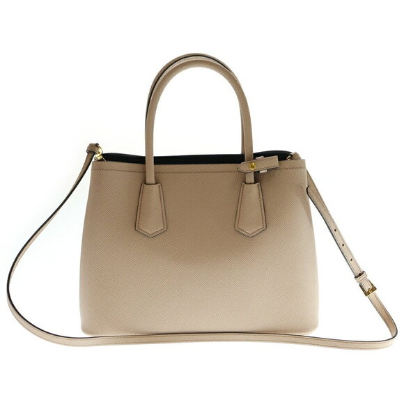 Prada Handbags - Prada Pink Handbag Beige Bag Tan Shoulder Pink Double Saffiano